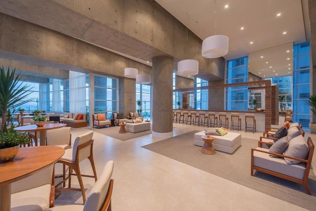 Studio Moderno Em Condominio De Luxo Pe Na Areia Сантос Экстерьер фото