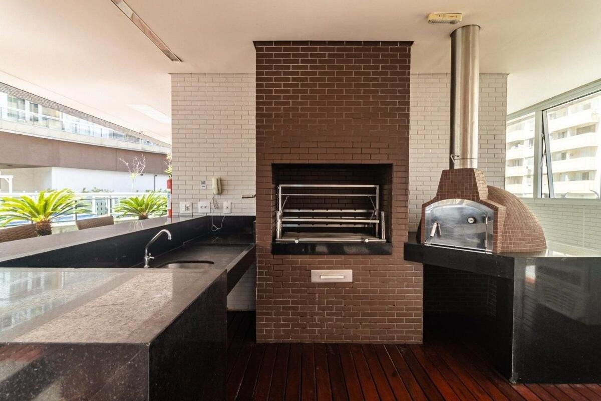 Studio Moderno Em Condominio De Luxo Pe Na Areia Сантос Экстерьер фото