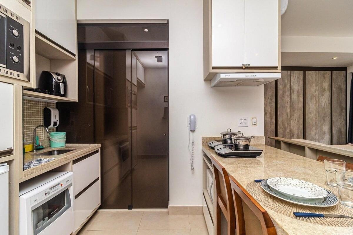 Studio Moderno Em Condominio De Luxo Pe Na Areia Сантос Экстерьер фото